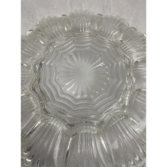 Deviled Egg Oyster Platter vintage 10x10x1 - Picture 8 of 8